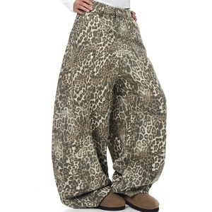 I produttori di Denim personalizzano Jeans larghi leopardati da uomo <span class=keywords><strong>pantaloni</strong></span> larghi in Denim stile stile stile Machete - Product Image 4