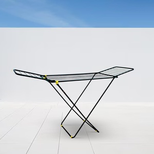 Single Tier Gull Wing Clothes Drying Rack Folding Metal Towel Rack Floor Standing Laundry Rack for Indoor Outdoor - Product Image 3