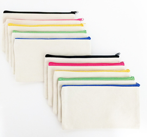 Astuccio per matite in tela con cerniera di grande capacità personalizzato con graffiti in bianco - Product Image 2