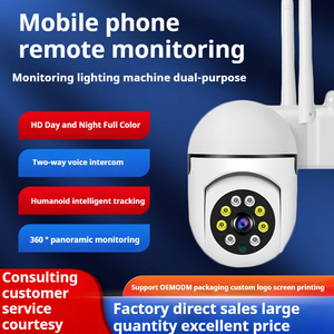 Trong nhà/ngoài trời IP65 không thấm nước không dây hai chiều âm thanh Hệ thống camera an ninh tầm nhìn ban đêm CMOS cảm biến Wifi theo dõi chuyển động của con người - Product Image 2