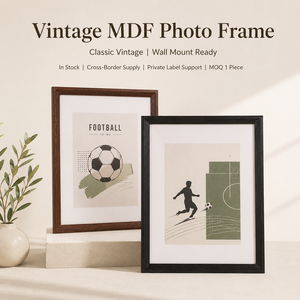 Présentoir mural vertical classique en bois A3/A4, rustique et vintage, pour photos, souvenirs <span class=keywords><strong>de</strong></span> football, durable et léger, à faire soi-même - Product Image 1