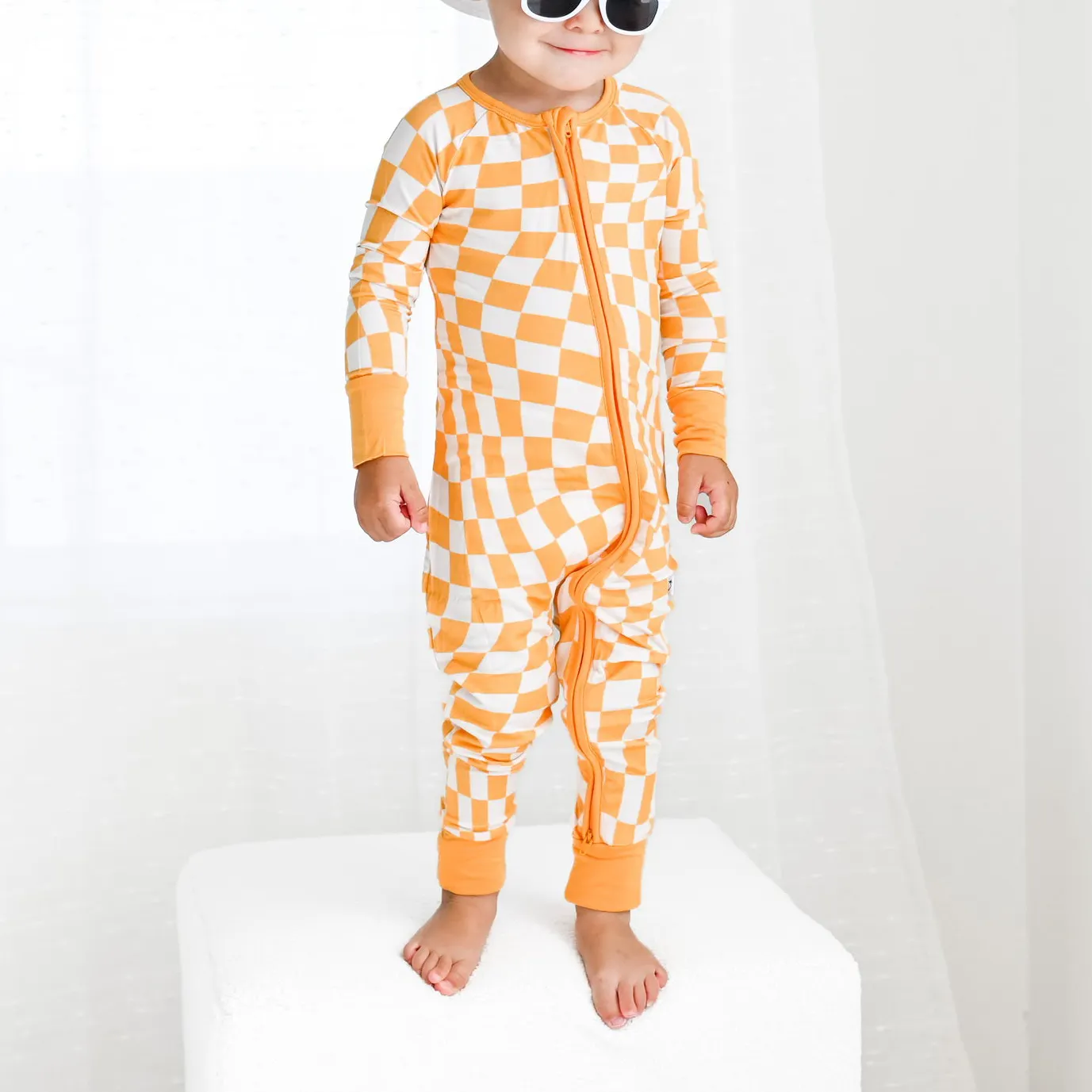 Wholesale Baby Toddler Unisex Buttery-Soft Snug Fit Custom Pattern Footed Pajamas with bamboo Viscose Made with Eucalyptus