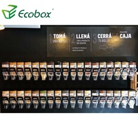 Distributeurs de céréales, noix et grains en plastique, bien montés, pour supermarchés et magasins de détail, bacs à aliments secs en vrac