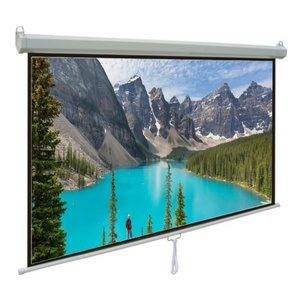 Pantalla de proyector montada en la pared extraíble manual de 100 - 150 pulgadas para cine en casa, oficina y escuela - Product Image 1