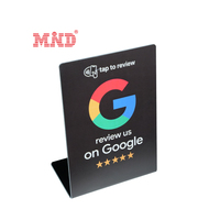 Support personnalisé en acrylique NFC pour avis Google avec affichage de la puce NFC pour menu de restaurant – Tapper pour laisser un avis