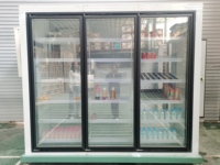 Congélateur vertical commercial pour supermarché avec porte vitrée et moteur, pour la conservation des aliments surgelés