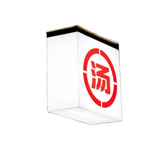 Custom LED illuminated double side lightbox acrylic vacuum forming round led sign advertising light boxes