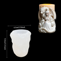 Décoration d'intérieur, cadeau 3D DIY, moule à bougie en silicone en forme de fée dragon, résistant à la chaleur, non toxique, écologique, 100g