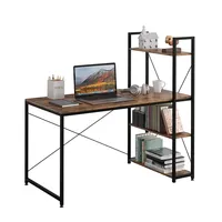 Bureau d'ordinateur en bois moderne et simple de luxe personnalisé avec étagère pour le bureau ou la maison avec structure métallique stable