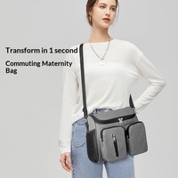 Sac de rangement suspendu pour poussette avec logo personnalisé, en tissu Oxford, grande capacité, organiseur de biberons et de couches, accessoire pour maman, sacs pour bébé