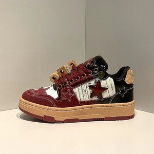 2024 nuove Sneakers Casual retrò per <span class=keywords><strong>donna</strong></span> moda vino rosso stelle resistenti scarpe da corsa scarpe da ginnastica <span class=keywords><strong>donna</strong></span> - Product Image 2