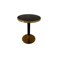 Table carrée en métal et marbre pour café, restauration rapide, vente en gros, luxe, petite taille, mobilier de restaurant moderne, table à manger commerciale