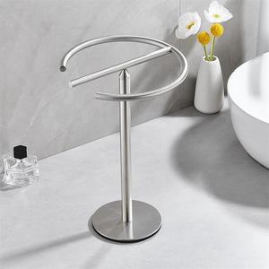 New Arrival Stainless Steel Standing Towel Rack for Apartment Home Countertop Bathroom and Kitchen Towel Hanging <b>Bar</b> - Product Image 4