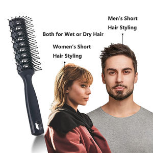 Profissional Bola Derretado Cerdas Oco Vent Escova De Cabelo Personalizado Black Hair Salon Escova Para Homens Cabelos Curtos Quick Blow Secagem - Product Image 5