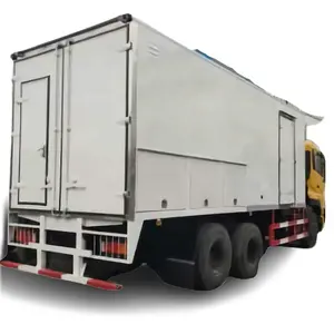 DFAC camiones de almacenamiento en frío 6x4 LHD 1SUZU 15T 5C a 20C doble control termo rey contenedor de cámara fría enfriador de carretera pesada van de carga