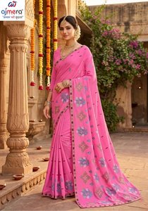 Women Stylish Ajmera Fashion Cotton Saree Elegant Printed Soft Traditional Ethnic Outfit Collection - Product Image 3