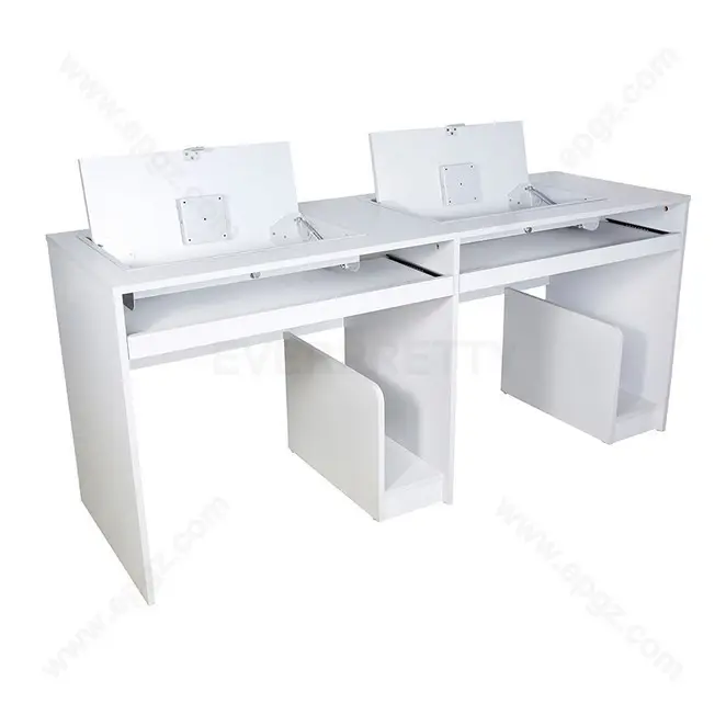 Double Flip Computer Desk Multifuncional Training Flip Table Exibição oculta Mesa do computador para a escola Governo