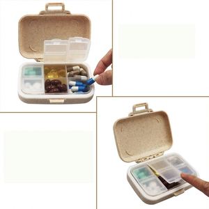 Caja de Pastillas de Plástico de Alta Calidad con 6 Compartimentos de Material Plástico Tipo Trigo - Product Image 4