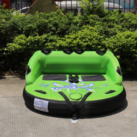 FDS Tubes remorquables pour 2 personnes pour la navigation de plaisance, tube gonflable pour sports nautiques avec dossier pour hommes et femmes Lake Beach Fun