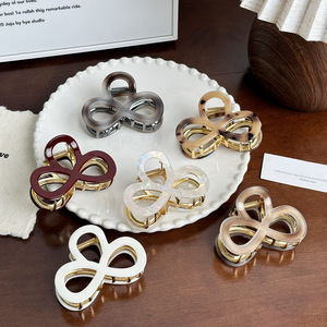 Pinza de Pelo Mediana de Acetato y Aleación con Lazo, Sencilla, para Mujer, Venta Caliente Transfronteriza, para Accesorios para el Cabello - Product Image 2