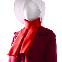The Handmaid's Tale Cosplay kostum pengiring tangan offroy wanita jubah merah gaun syal putih Set topi aksesori pesta Halloween