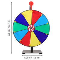 Roue tournante de roulette murale ou de table de 24 pouces, carnaval, jeux de rotation Win Fortune, roue de prix de couleur