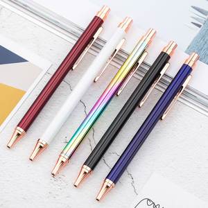 High Quality Custom Logo 1.0 MM Metal Business Retractable Ballpoint <b>Pens</b> Fashion Multi-<b>Color</b> Advertising <b>Pen</b> for Business - Product Image 1