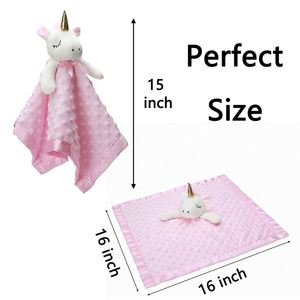 Mantas de Seguridad de Unicornio para Bebés, Manta de Peluche Suave Rosa para Niñas, Juguete de Peluche para Acurrucarse, Animales de Peluche para Bebés - Product Image 4