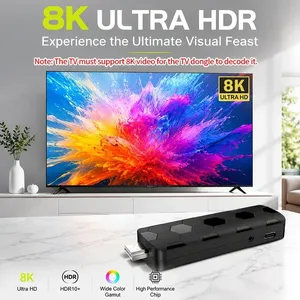 Android 16 Smart TV Stick Quad Core per Home Theater, Assistente Multimediale 4K/8K HDR WiFi 6 per <span class=keywords><strong>YouTube</strong></span> - Product Image 3