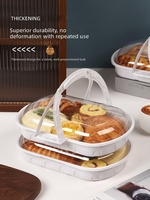 Boîte d'emballage en plastique PET transparente de 1 mm d'épaisseur, portable, pour pique-nique, goûter, gâteau, dessert