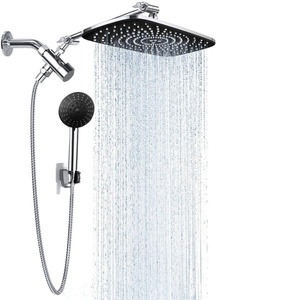Ensemble <span class=keywords><strong>de</strong></span> douche mural en acier inoxydable avec système <span class=keywords><strong>de</strong></span> pluie et 5 modes, bras d'extension réglable, <span class=keywords><strong>kit</strong></span> <span class=keywords><strong>de</strong></span> douche pour <span class=keywords><strong>salle</strong></span> <span class=keywords><strong>de</strong></span> <span class=keywords><strong>bain</strong></span> - Product Image 5