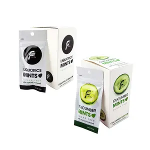 SUNTAK Factory OEM Promotion Advertising Candies Sugar Free Cucumber Licorice Flavor Mints Tablet Candy with Custom LOGO