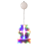 Lampe de nuit LED à motif de château d'Halloween GL-WG1, vente chaude transfrontalière, néon creux suspendu avec lumière blanche chaude à intensité variable