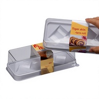 Rouleau de gâteau au taro, dessert peau de tigre, boîte blister, emballage alimentaire transparent de style japonais