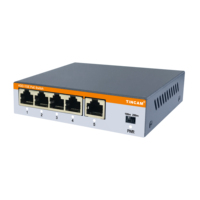 TiNCAM OEM SKD 10/100/1000Mbps 4 Port PoE Switch Unmanaged 2 Gigabit Uplink Perluas 250m VLAN IEEE802.3AT/AF untuk Kamera IP CCTV