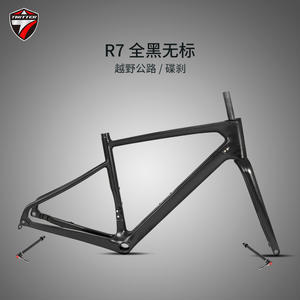 Cadre de vélo de route en fibre de carbone <span class=keywords><strong>TWITTER</strong></span> R7 durable sans logo avec axe traversant pour freins à disque, idéal pour le gravel et les vélos de route - Product Image 6