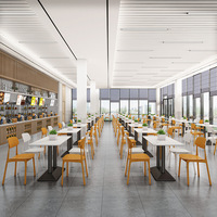 Restaurant de restauration rapide commercial Table à manger ensemble de chaises société employé cafétéria restauration Snack nouilles boutique Combo pour l'école