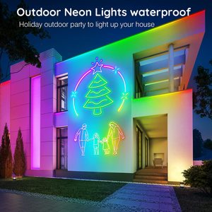 Neonawall 50FT RGB LED Neon Rope <span class=keywords><strong>Light</strong></span> con App/Telecomando, Impermeabile IP65, Sincronizzazione Musicale, Flessibile per Camera da Letto, Gaming, Decorazioni Interne ed Esterne - Product Image 6