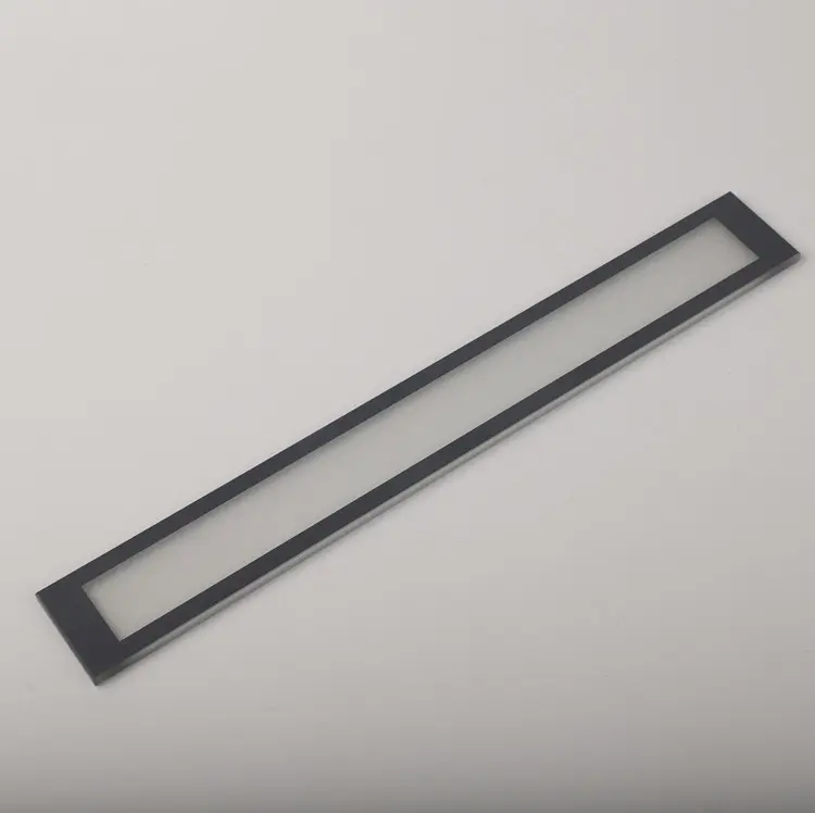 Aangepaste Gehard Glas Strip Met Zeefdruk Voor Lineaire Muur Led Licht