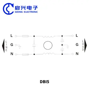 DBI5 1A 3A 6A 10A Power Filter With Fuse IEC Socket Type With Safety Switch EMI Filter