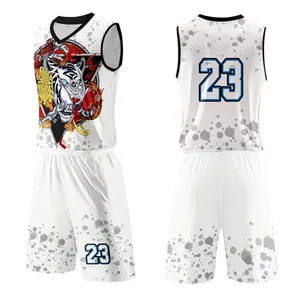 New Arriver Casual Fashion Sportswear Supplier Sleeveless Uniforme De Basketball Sublimation Quick Dry Jersey Basketball For Men