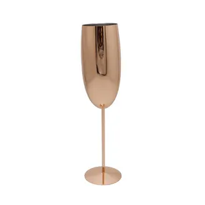 Stainless Steel Fine Rod Champagne Glass Red Wine Glass Gift Metal Water Glass