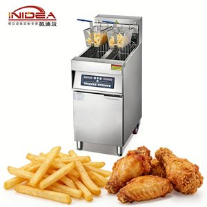 <span class=keywords><strong>Friteuse</strong></span> commerciale électrique à réservoir unique en acier inoxydable pour hôtels, friture profonde de poulet et de frites - Product Image 1