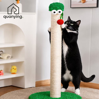 Rascador para Gatos de Dibujos Animados, Alto |   Poste de Escalada Antideslizante de Sisal Completo con Base de Felpa y Personaje de Peluche |   Venta al por Mayor que Ahorra Espacio