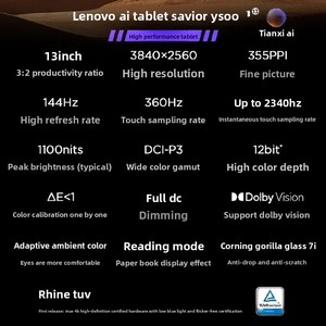 Nueva Tablet Legion Y900 de 13 Pulgadas y 144 Hz de Alta Frecuencia de Actualización, Qualcomm Snapdragon 8 Gen 3, Películas, Juegos, Android 16, Juegos, 12700 mAh - Product Image 2