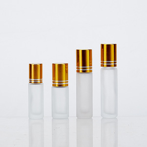 Rodillo de Lujo LK de 10ml con Piedras Preciosas para Botella de Perfume de Vidrio con Superficie Esmerilada y Collar Metálico para Serigrafía - Product Image 1