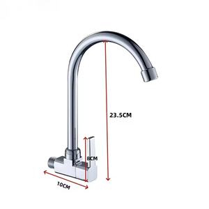 <span class=keywords><strong>Grifo</strong></span> De Cocina De agua fría De aleación De Zinc monomando cromado contemporáneo Torneira De Cozinha <span class=keywords><strong>Grifo</strong></span> De Cocina - Product Image 2
