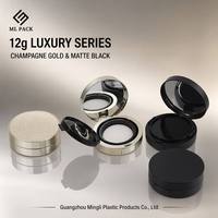 Offre Spéciale – Boîtier Compact Rond en Plastique de 12g, Personnalisable, Vide, pour Crème BB, Fond de Teint Cushion et Poudre Compacte
