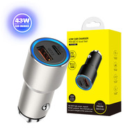 43W 2-Port USB-Auto ladegerät mit PD-Schnell ladung 3.0 und OTP-Schutz Supers chn eller 5V/3A-Ladeadapter für Samsung-Handys