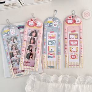 <span class=keywords><strong>Porta</strong></span> Carte di Credito in PVC Kpop con Bottone, Blocco RFID, Forma Quadrata a Quattro Scomparti per Personaggi <span class=keywords><strong>TV</strong></span>/Cinema, 4 <span class=keywords><strong>Porta</strong></span> Carte a Righe - Product Image 1